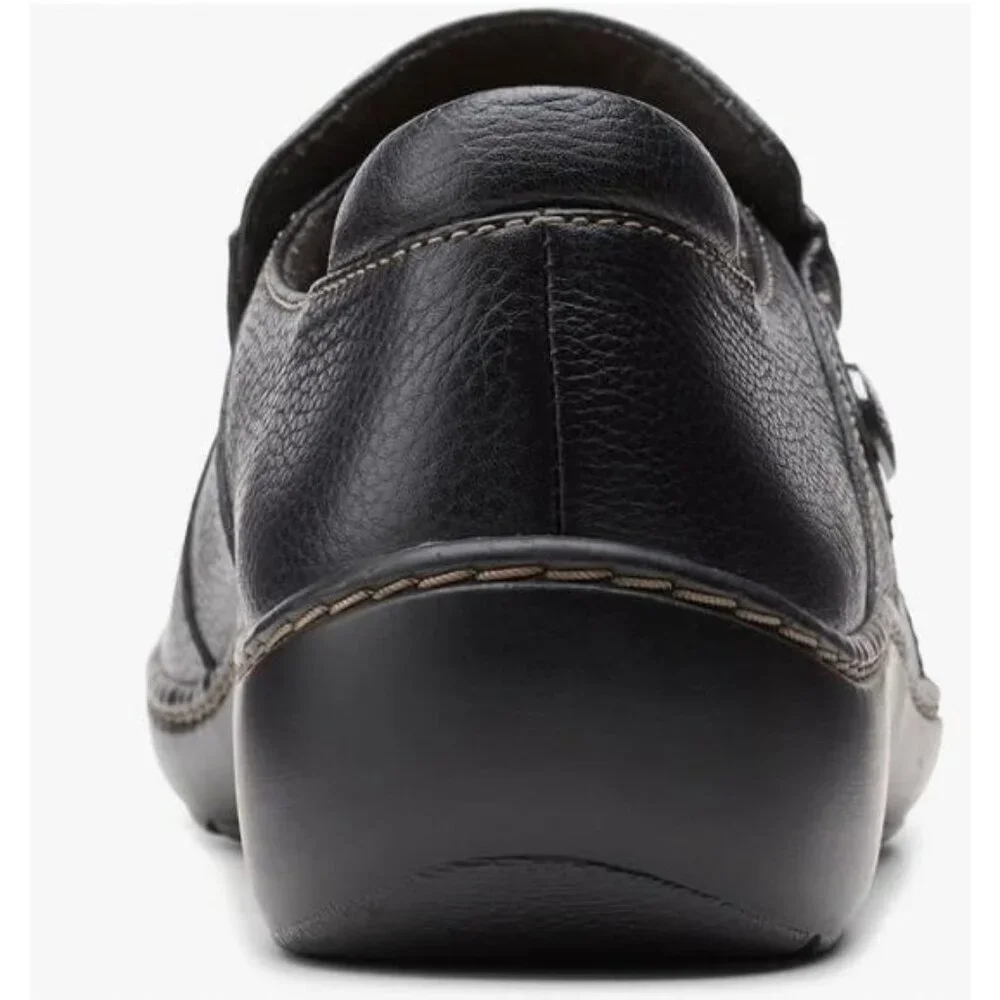 Clarks Cora Poppy Loafers Slip On Black Leather Size US 10 EU 41.5 $90 [jb] - Picture 5 of 16